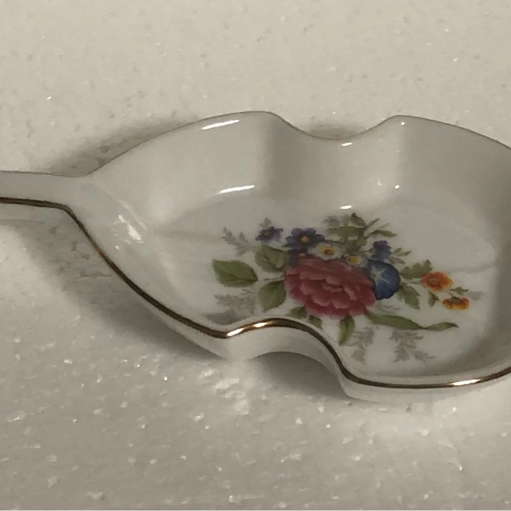 Japan Porcelain Floral/Gold Trinket Dish